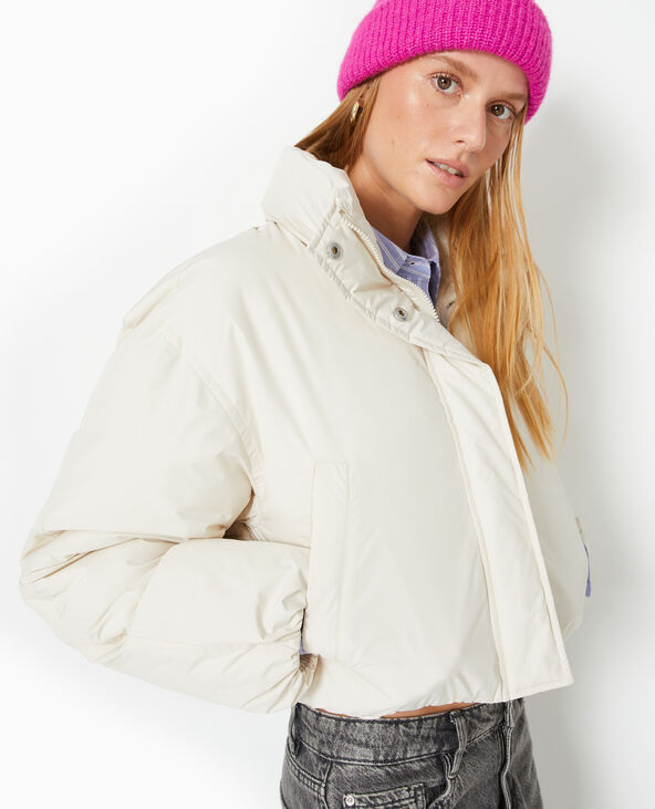 Doudoune courte avec col montant beige - Pimkie