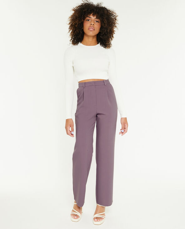 Pantalon droit city lilas - Pimkie
