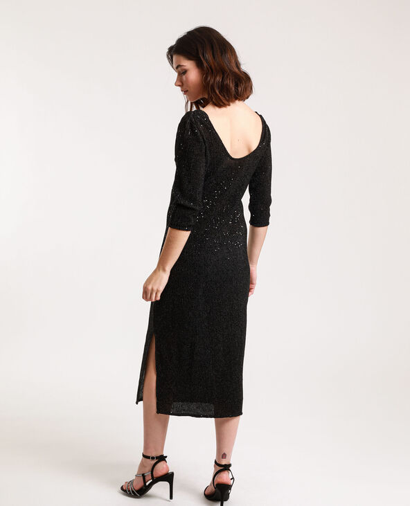 Robe à sequins noir - Pimkie