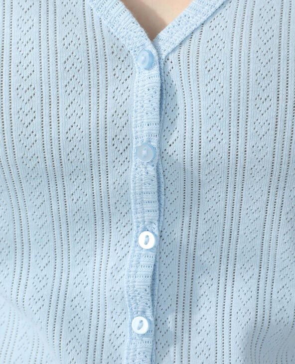 Gilet ajouré bleu clair - Pimkie