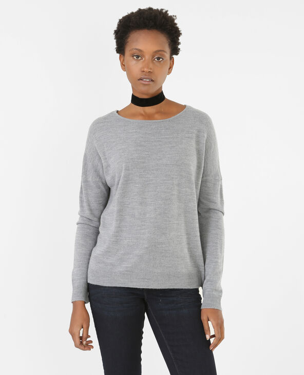 Pull doux gris chiné - Pimkie