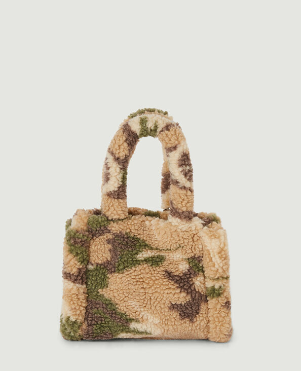 Mini sac moumouté motif camouflage beige - Pimkie