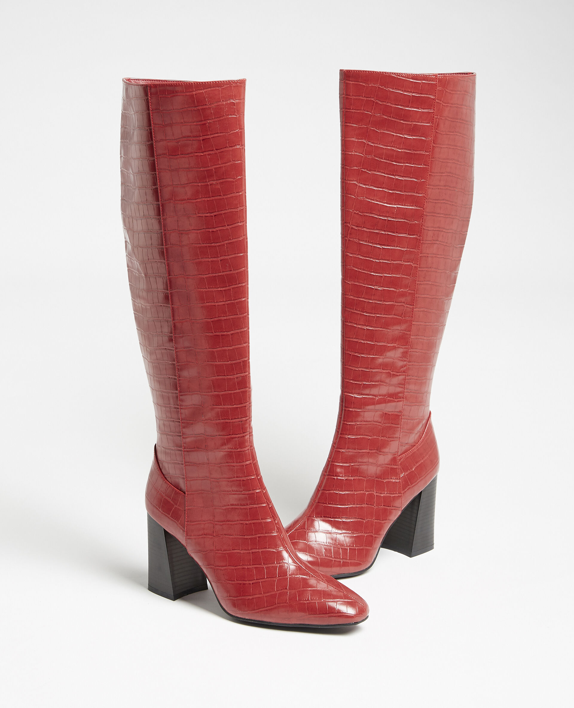Bottes rouges plates cheap