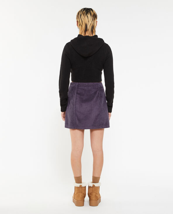 Jupe courte en velours grosses côtes lilas - Pimkie