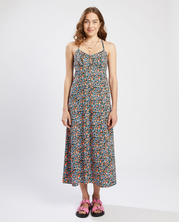 Robe longue à bretelles noir - Pimkie