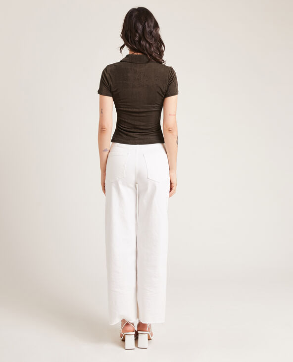 Top froncé maille fluide marron - Pimkie