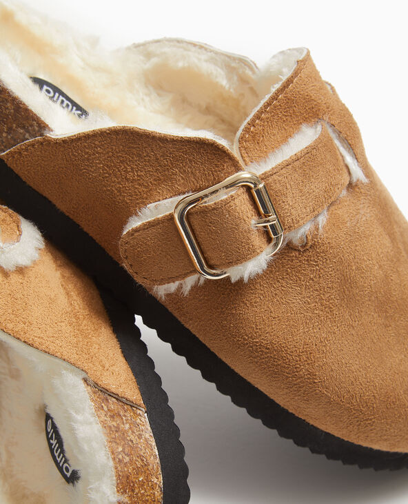 Mules sabots fourrées beige - Pimkie
