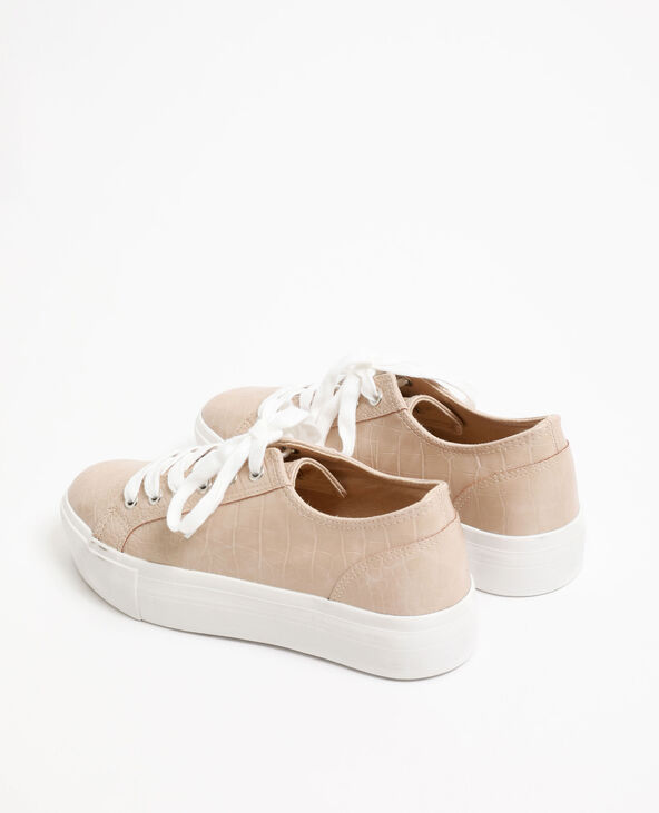 Baskets faux python beige - Pimkie