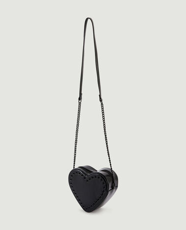 Sac boxy cœur avec œillets noir - Pimkie