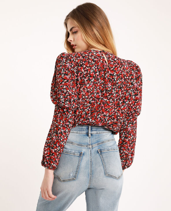 Blouse à fleurs noir - Pimkie