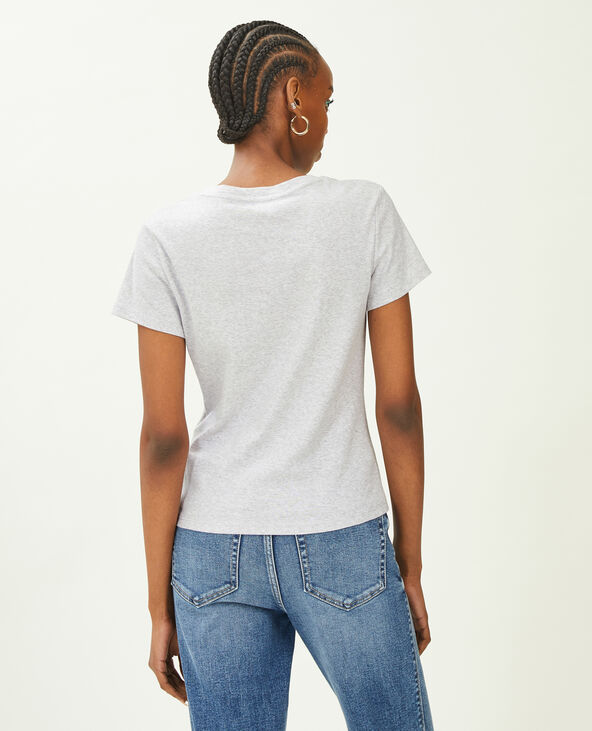 Lot de 3 t-shirts basiques manches courtes gris chiné - Pimkie
