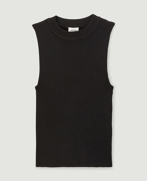 Top en maille sans manches noir - Pimkie