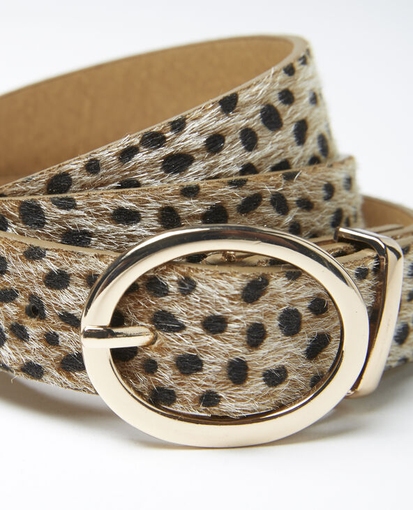 Ceinture peau de bête beige - Pimkie
