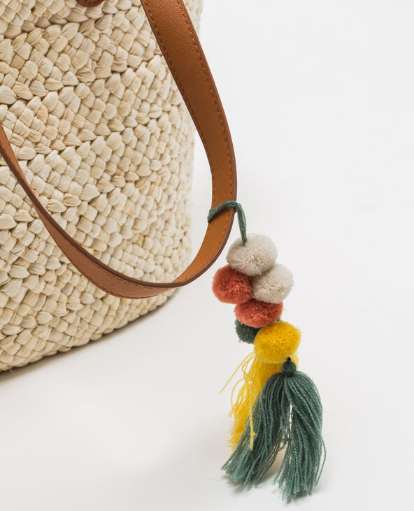 Sac cabas en paille beige - Pimkie