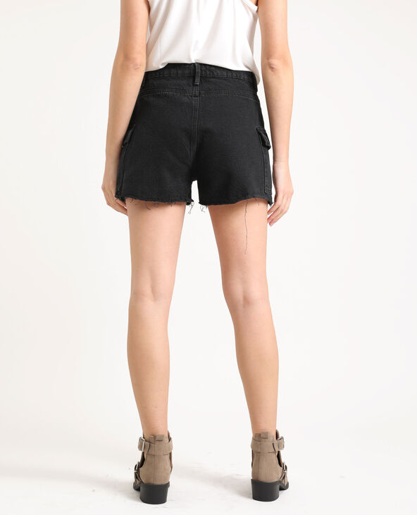Short en jean taille haute noir - Pimkie