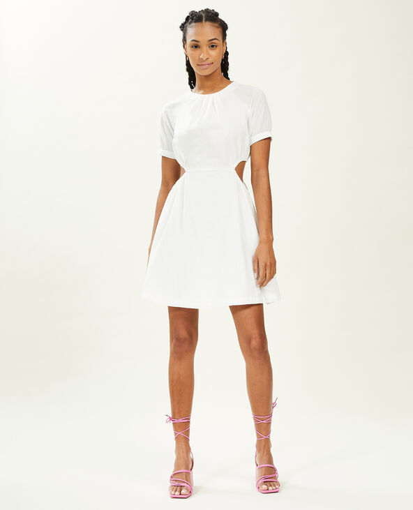 Robe courte avec découpes côtés blanc - Pimkie