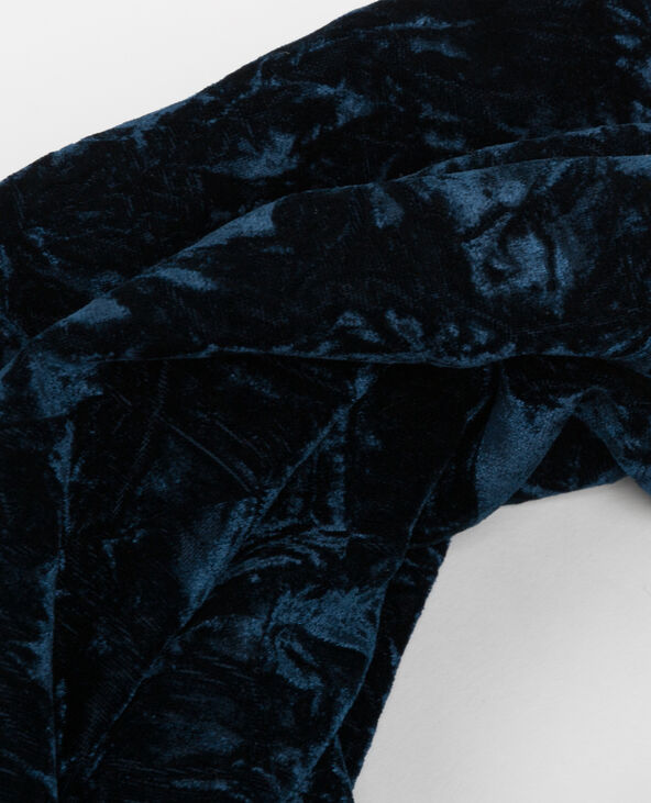 Echarpe col velours frappé bleu marine - Pimkie