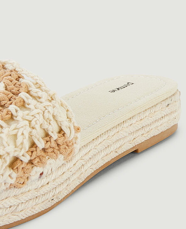 Mules en crochet fleur blanc - Pimkie