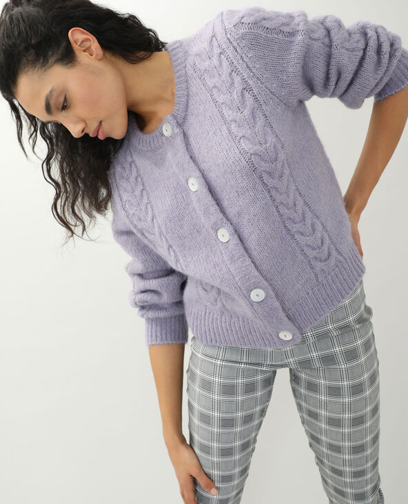 Gilet torsadé violet - Pimkie