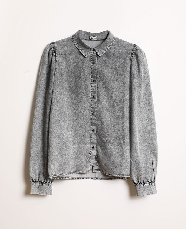 Chemise en jean gris clair - Pimkie