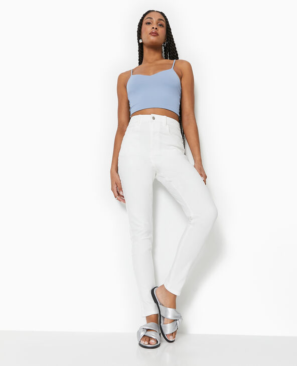 Jean skinny taille haute blanc - Pimkie