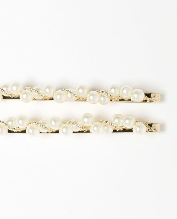 Lot de 2 pinces à perles doré - Pimkie