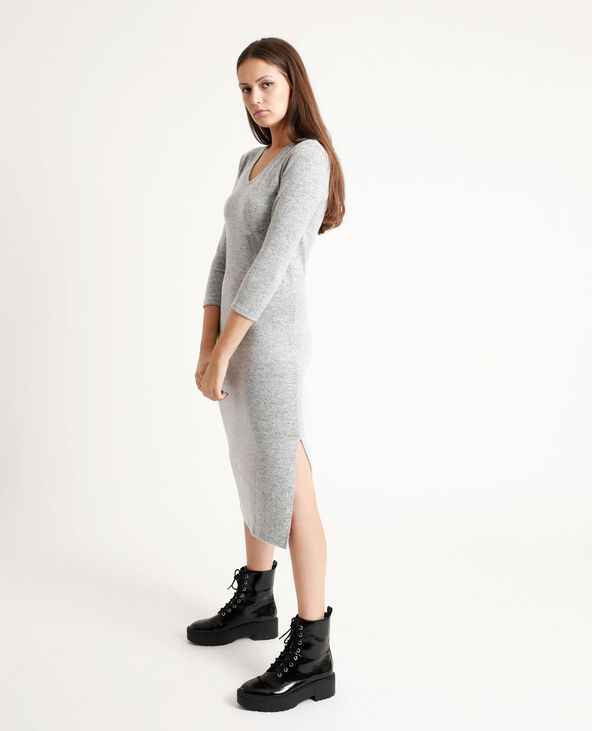 Robe longue gris chiné - Pimkie