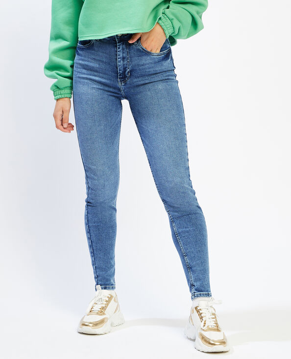 Jean skinny taille haute bleu - Pimkie