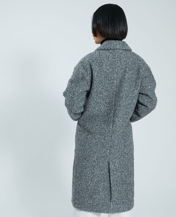 Manteau shop bouclette gris