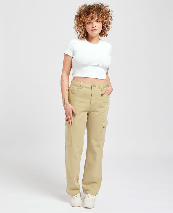 Jean cargo droit marron - Pimkie