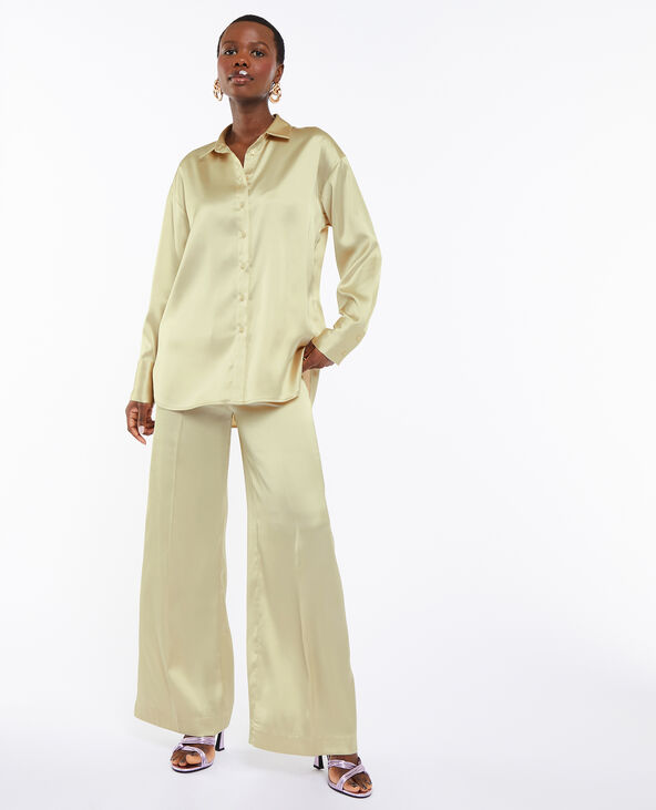 Chemise oversize en satin sable - Pimkie