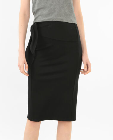 Jupe midi bodycon noir - Pimkie