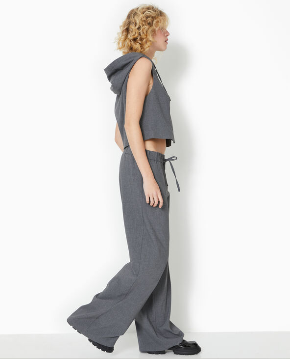 Pantalon city large et droit gris foncé - Pimkie