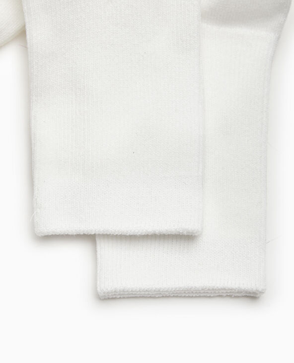 Lot de 2 paires de chaussettes en maille côtelée blanc - Pimkie