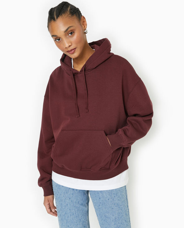 Sweat capuche avec poche devant violet - Pimkie