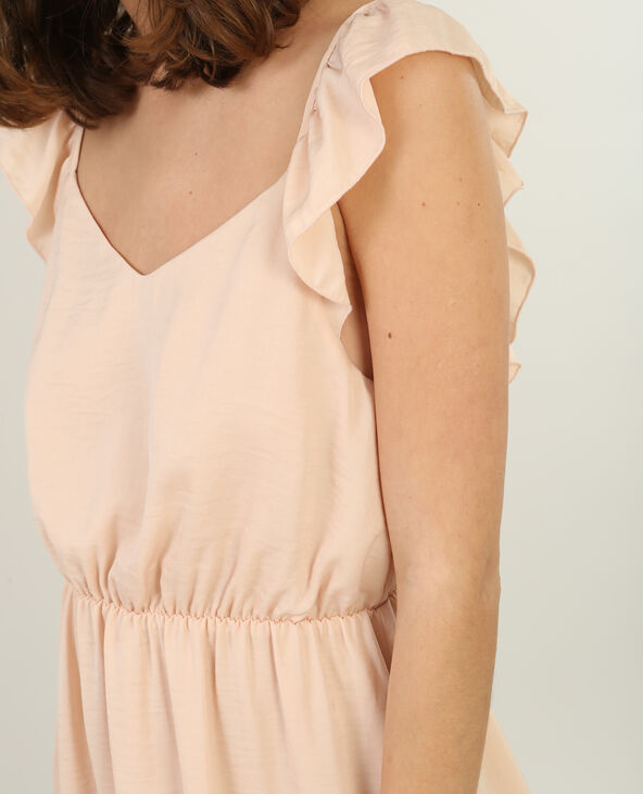Robe dos nu volanté rose clair - Pimkie