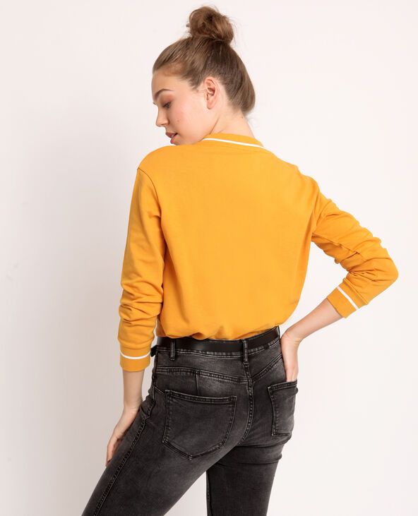Sweat uni jaune ocre - Pimkie