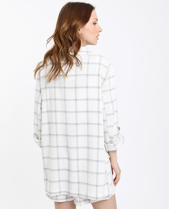 Blazer à carreaux blanc - Pimkie