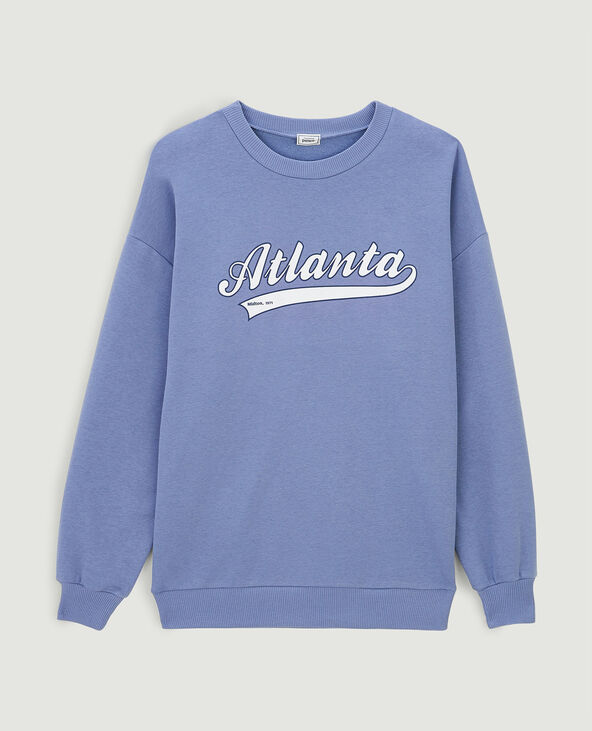 Sweat col rond bleu foncé - Pimkie