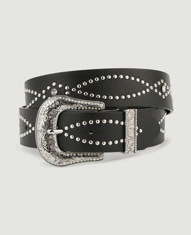 Ceinture à clous et bijoux noir - Pimkie