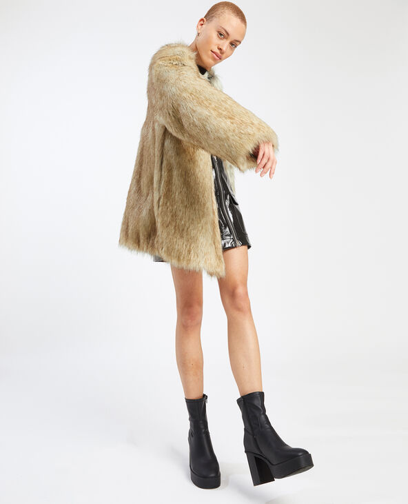 Veste fausse fourrure beige - Pimkie