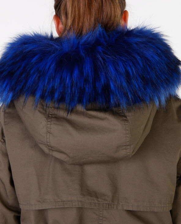 Parka fausse fourrure colorée vert kaki - Pimkie
