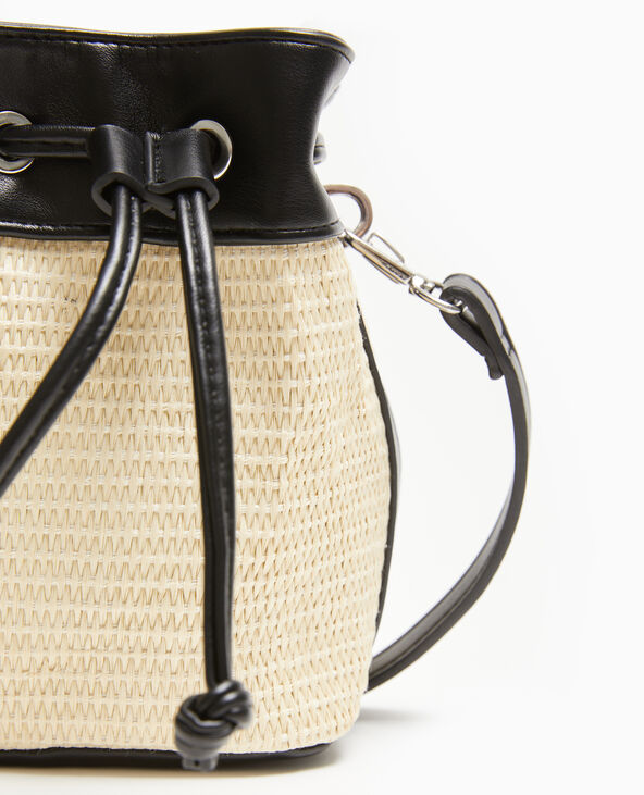 Mini sac seau bi-matière beige - Pimkie