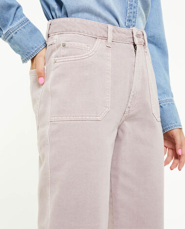 Jean droit taille haute poches devant lilas - Pimkie