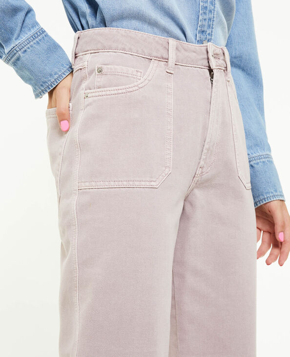 Jean droit taille haute poches devant lilas - Pimkie