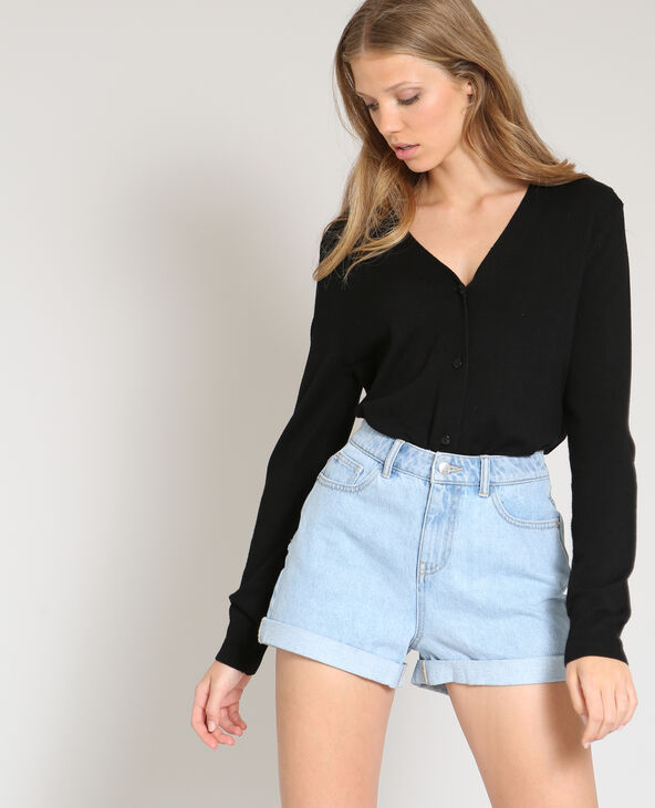 Gilet col V noir - Pimkie