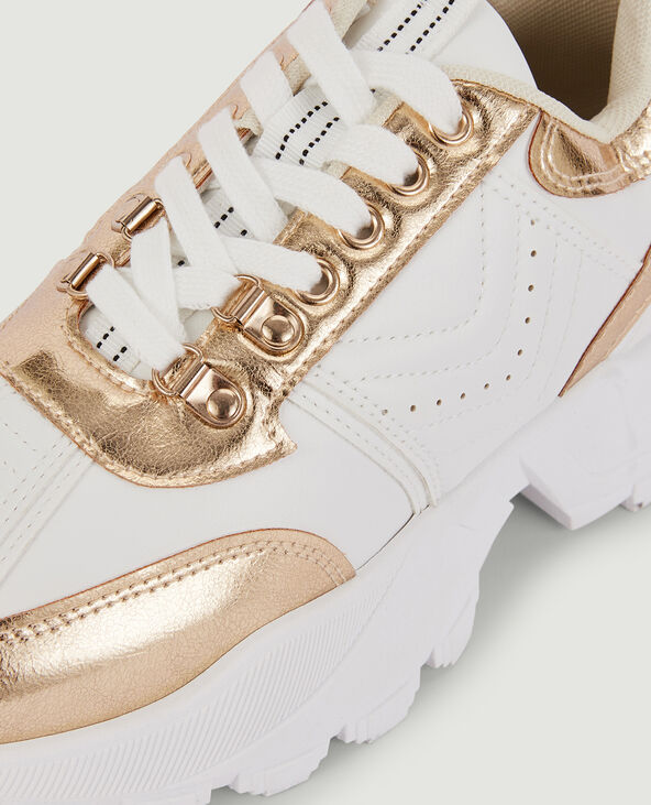 Sneackers chunky doré - Pimkie