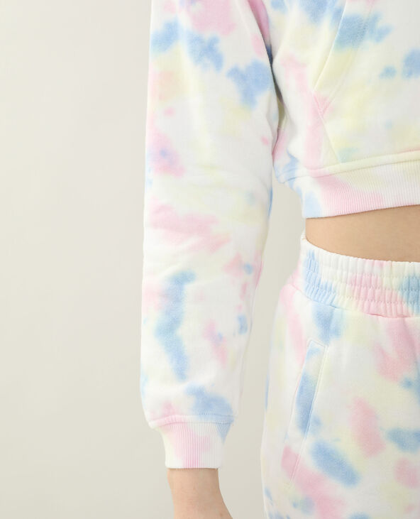 Sweat court tie and dye bleu - Pimkie