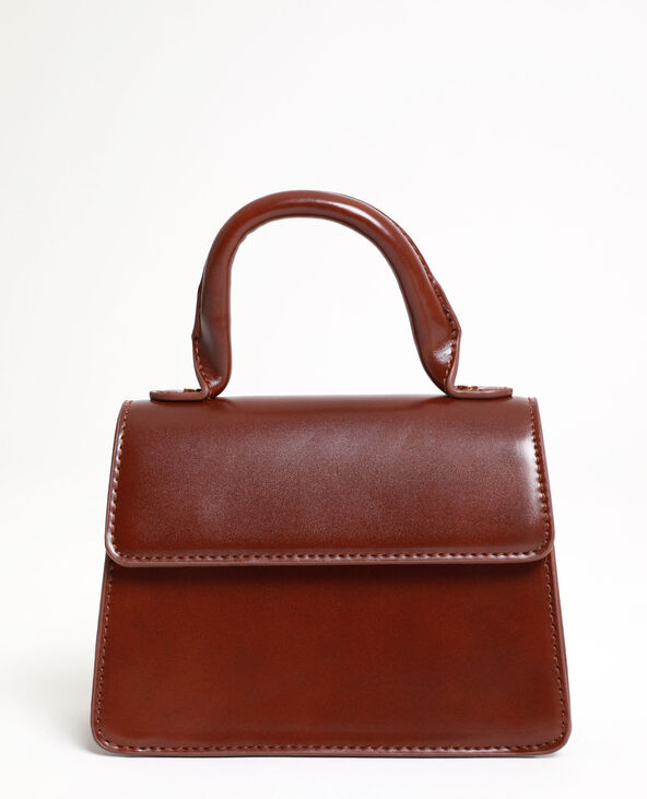 Mini sac en faux cuir marron - Pimkie