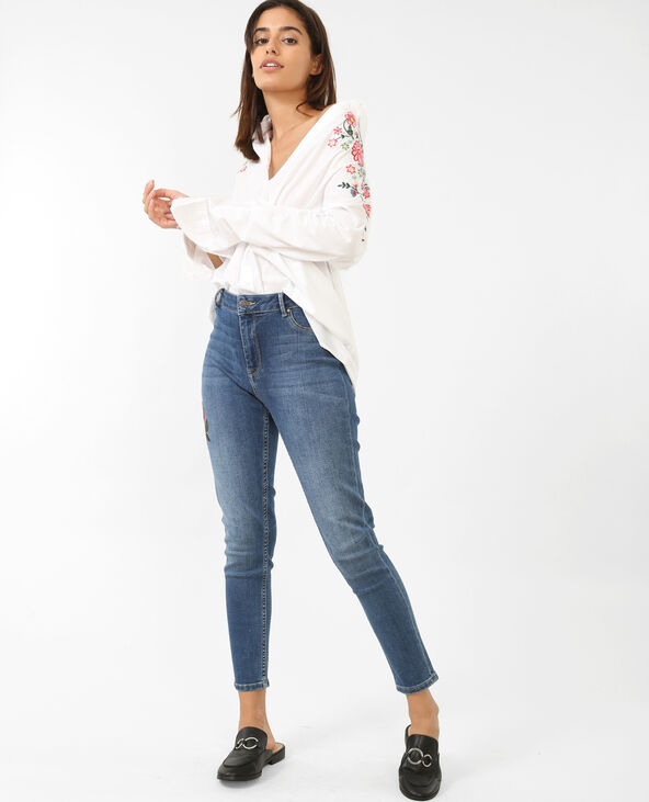 Chemise brodée blanc - Pimkie